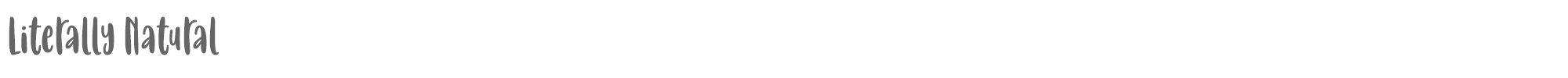 Sample characters Literally Natural Font